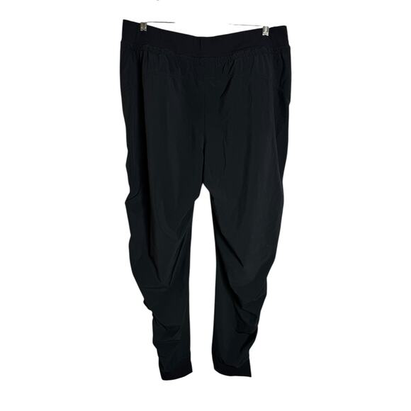Athleta Attitude Jogger Black Shirred Mid Rise Athleisure Pants Travel Size 16 T - Picture 6 of 12